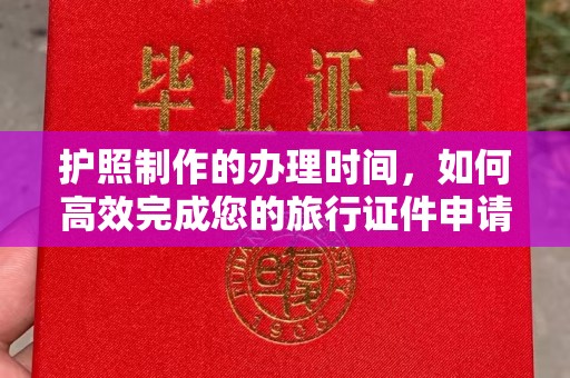 勉县护照制作的办理时间，如何高效完成您的旅行证件申请