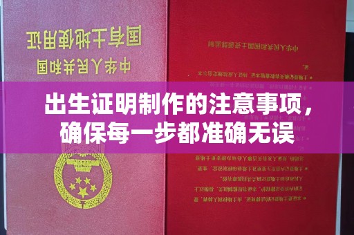 勉县出生证明制作的注意事项，确保每一步都准确无误