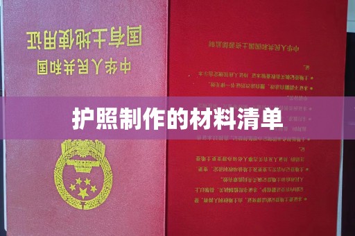 勉县护照制作的材料清单