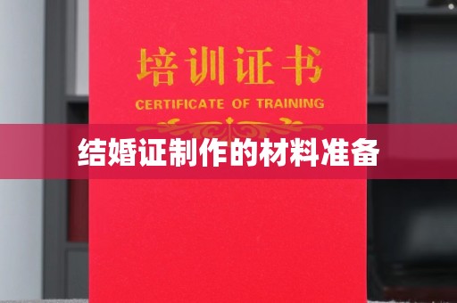 勉县结婚证制作的材料准备