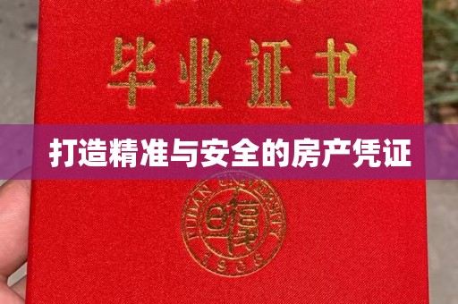 勉县打造精准与安全的房产凭证